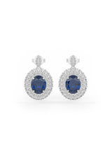 Twilight Sparkle Statement Earrings in Blue Sapphire