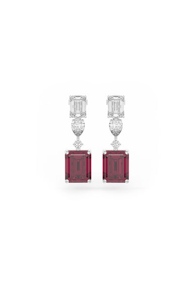 Red Aurora Teardrop Earrings