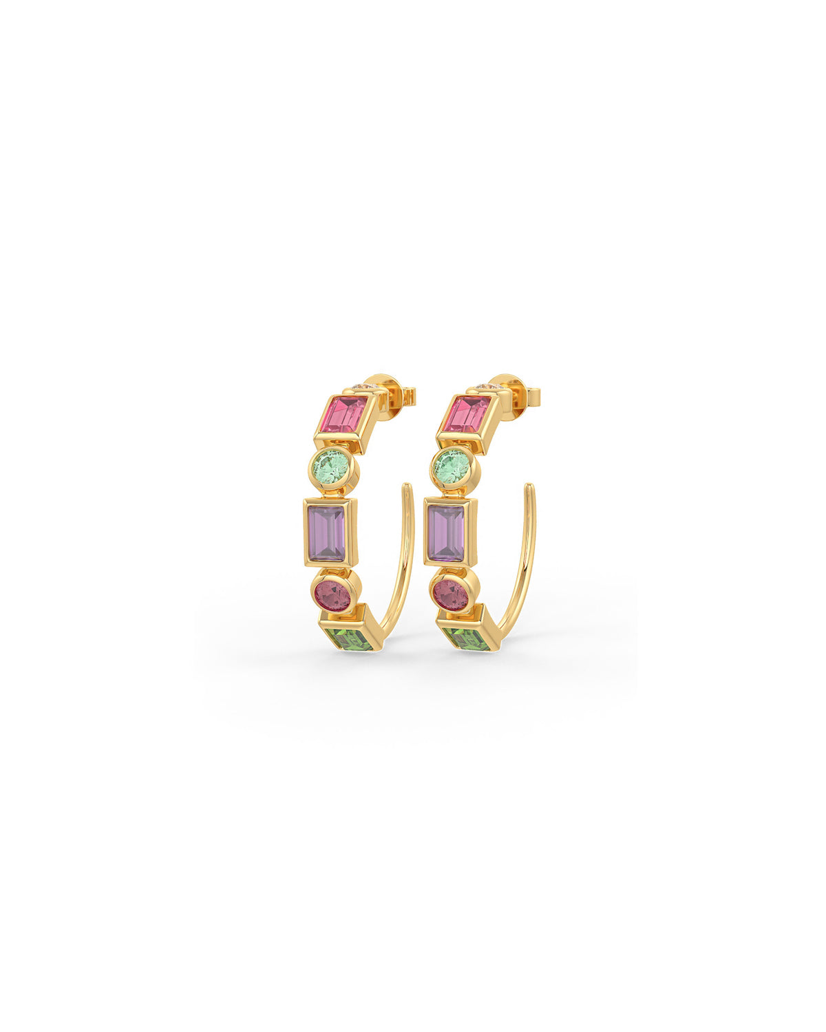 Sunset Mosaic Hoop Earrings