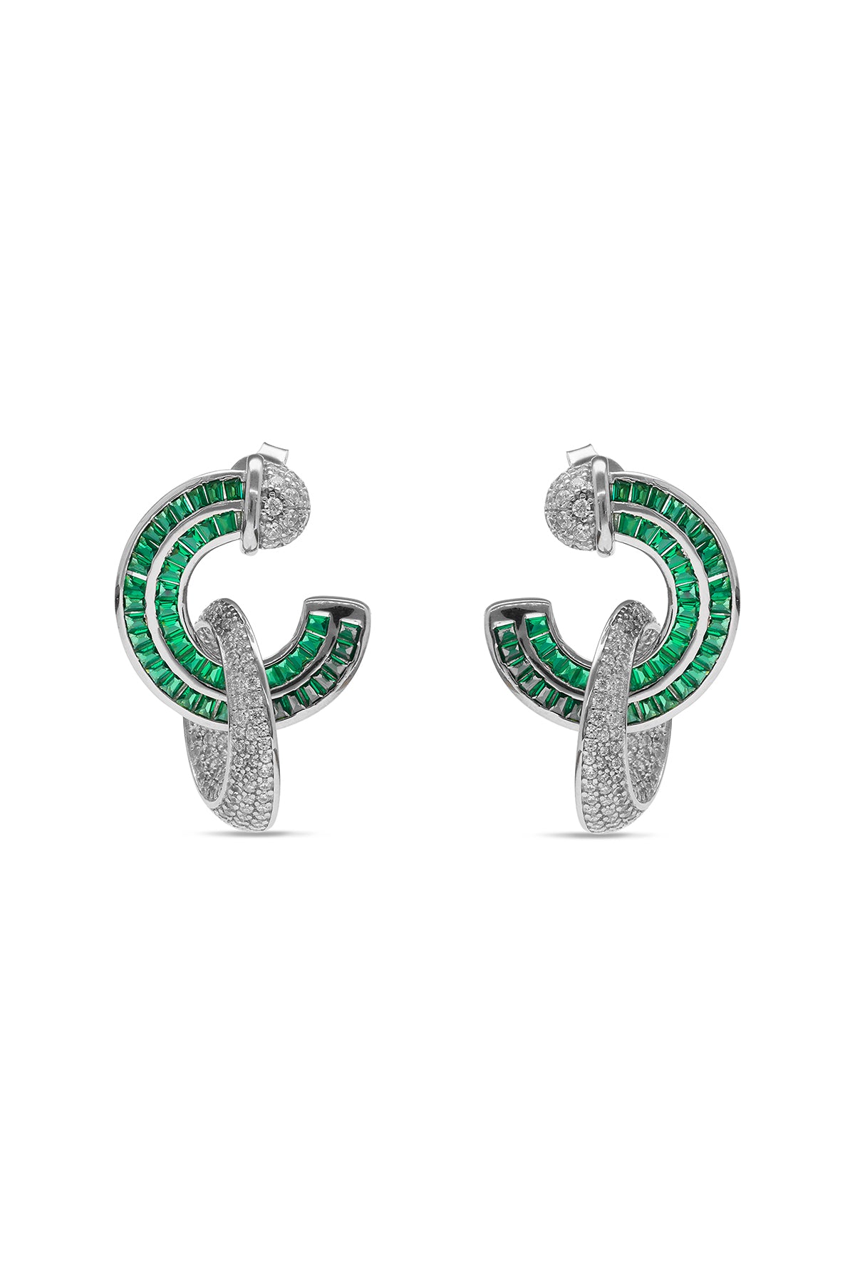 Ethereal Emerald Green Forest Hoops