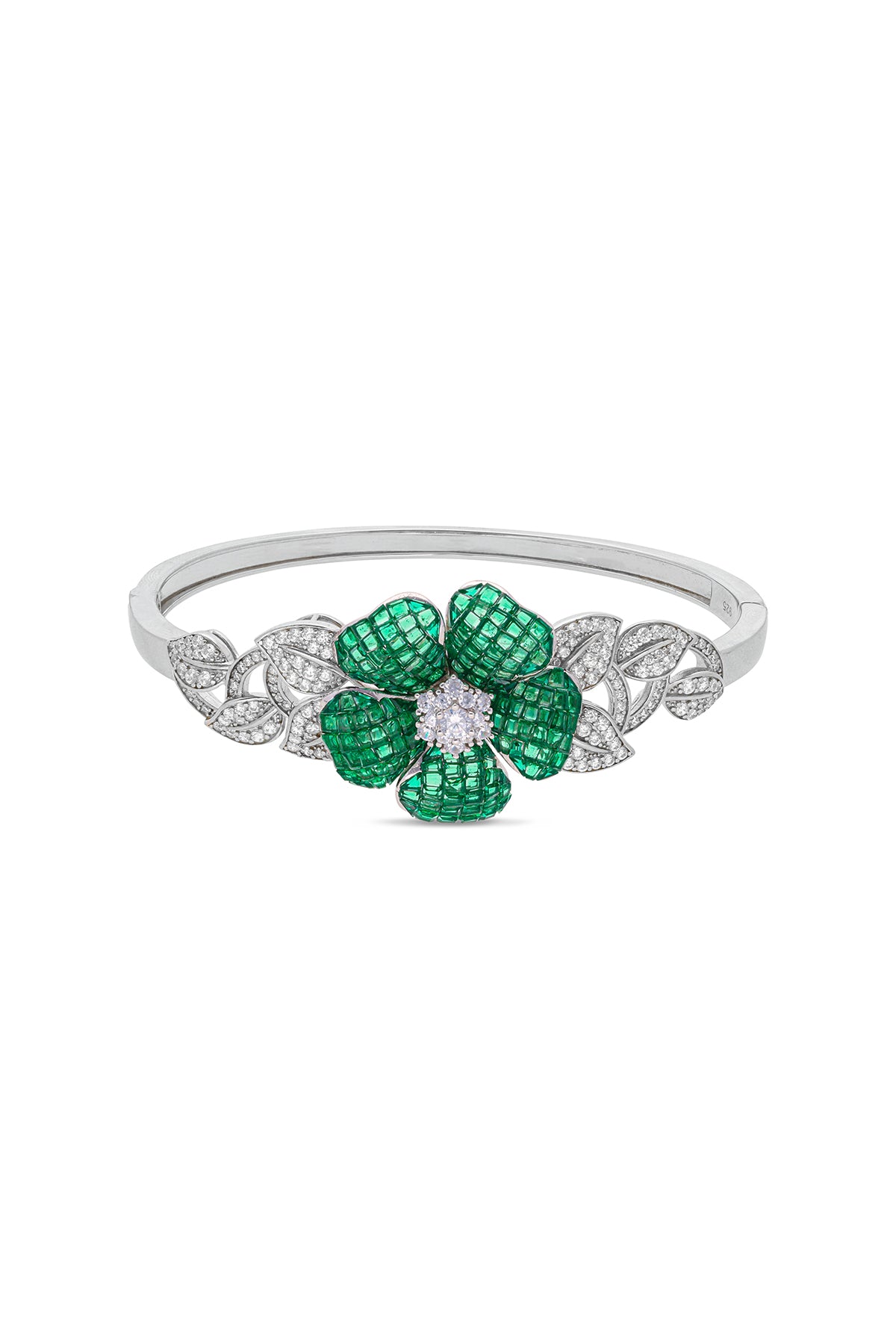 Enchanted Emerald Green Grove Blossom Bracelet