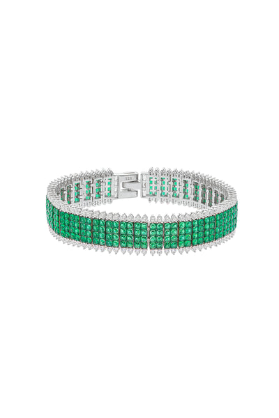 Emerald Green Enchanted Path Tennis Bracelet