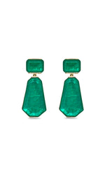 Dark Green Ethereal Oasis Dangler Earrings