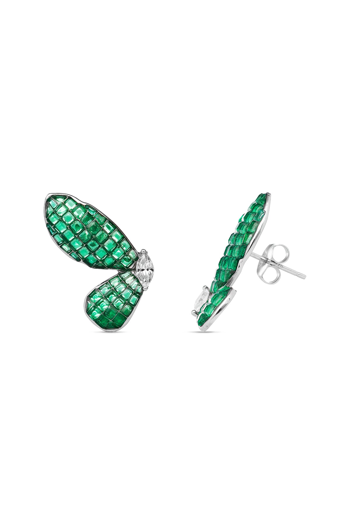 Butterfly Emerald Green Ballet Earrings