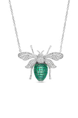 Enchanted Hive Honey Bee Pendant With Silver Chain