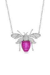 Enchanted Hive Honey Bee Pendant With Silver Chain