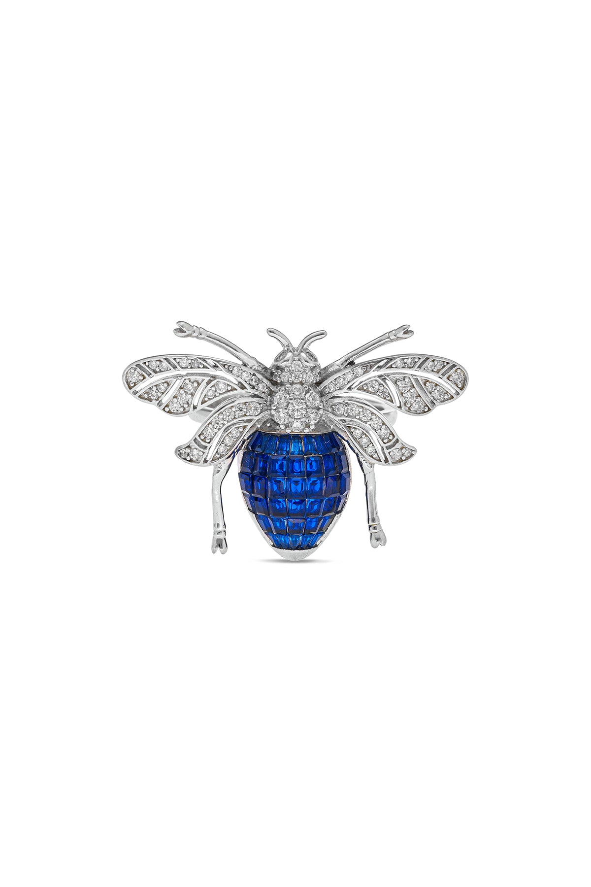 Forest Blue Sapphire Fable Bee Ring