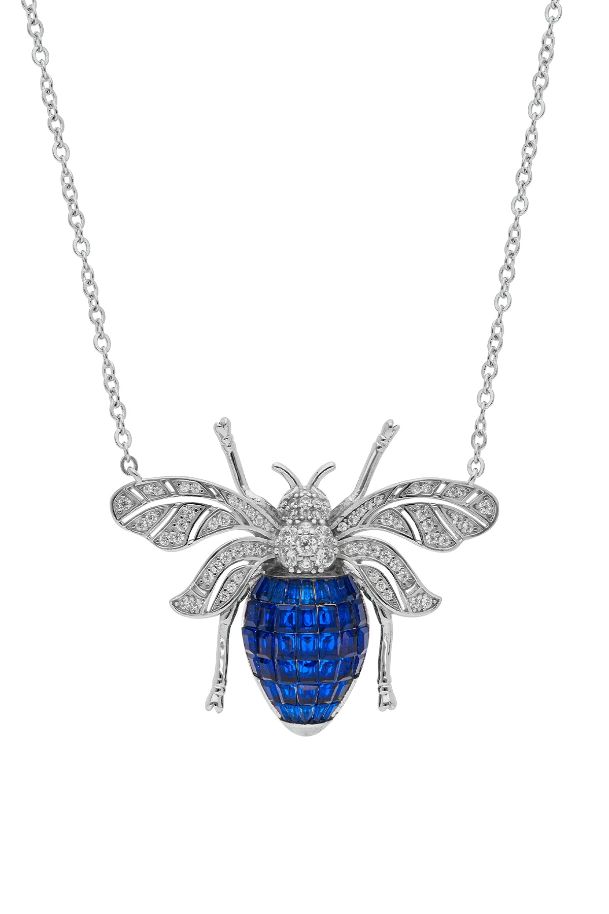 Forest Blue Sapphire Fable Bee Pendant