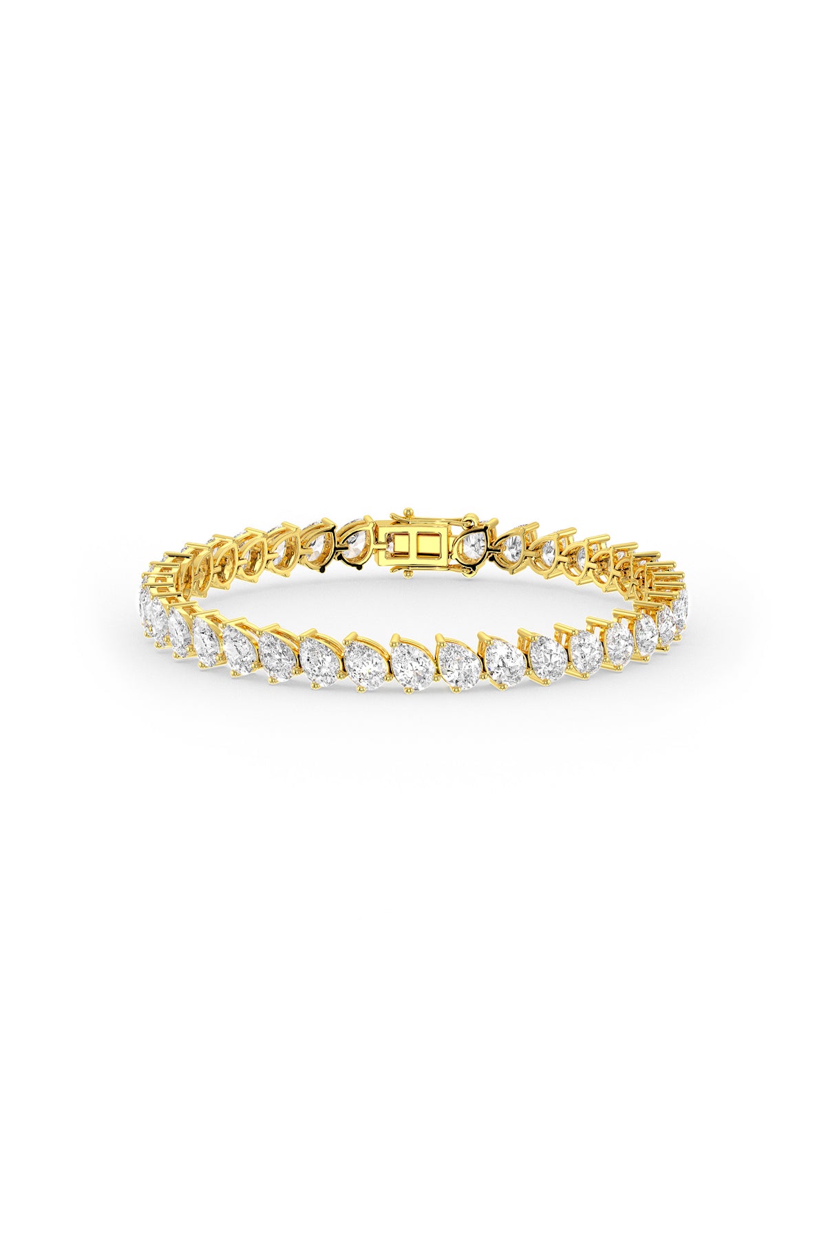 Pear Shaped Solitaire Tennis Bracelet