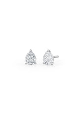 Pear Shaped 6x8mm Solitaire Stud Earrings