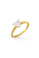 Heart Shaped 6x6mm Solitaire Engagement Ring