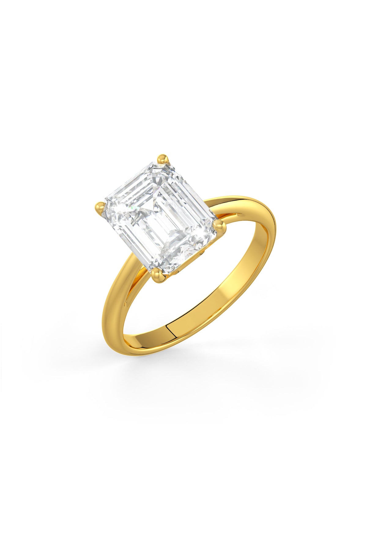 Emerald Cut 8x10mm Solitaire Engagement Ring