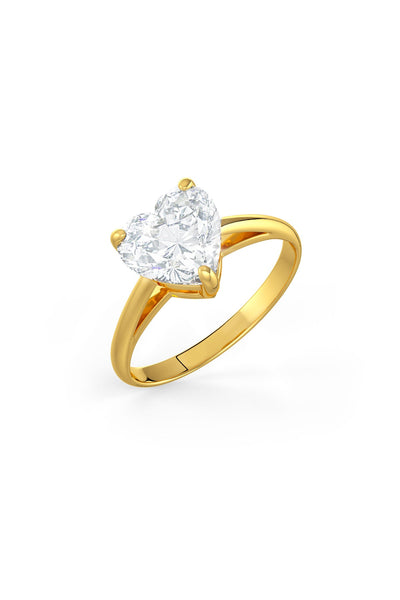 Heart Shaped Solitaire Engagement Ring