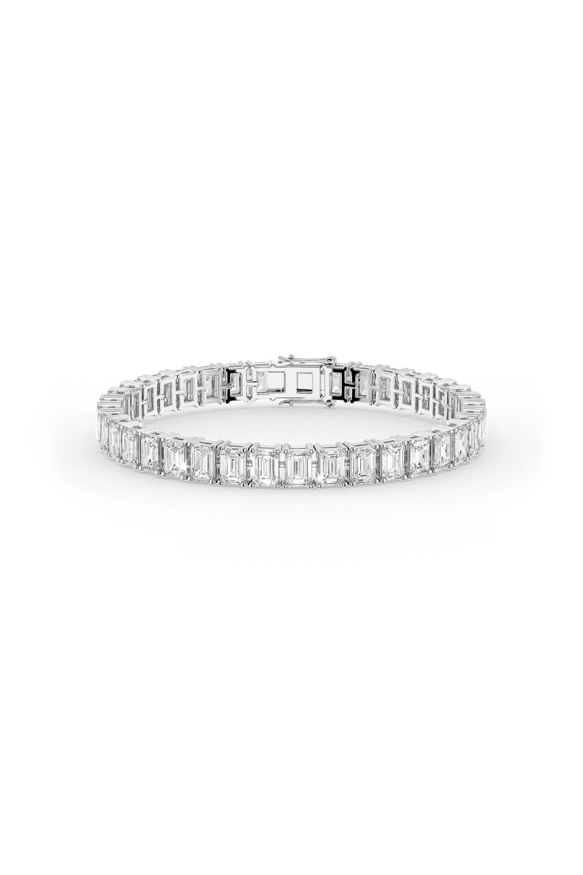 Emerald Cut Solitaire Tennis Bracelet