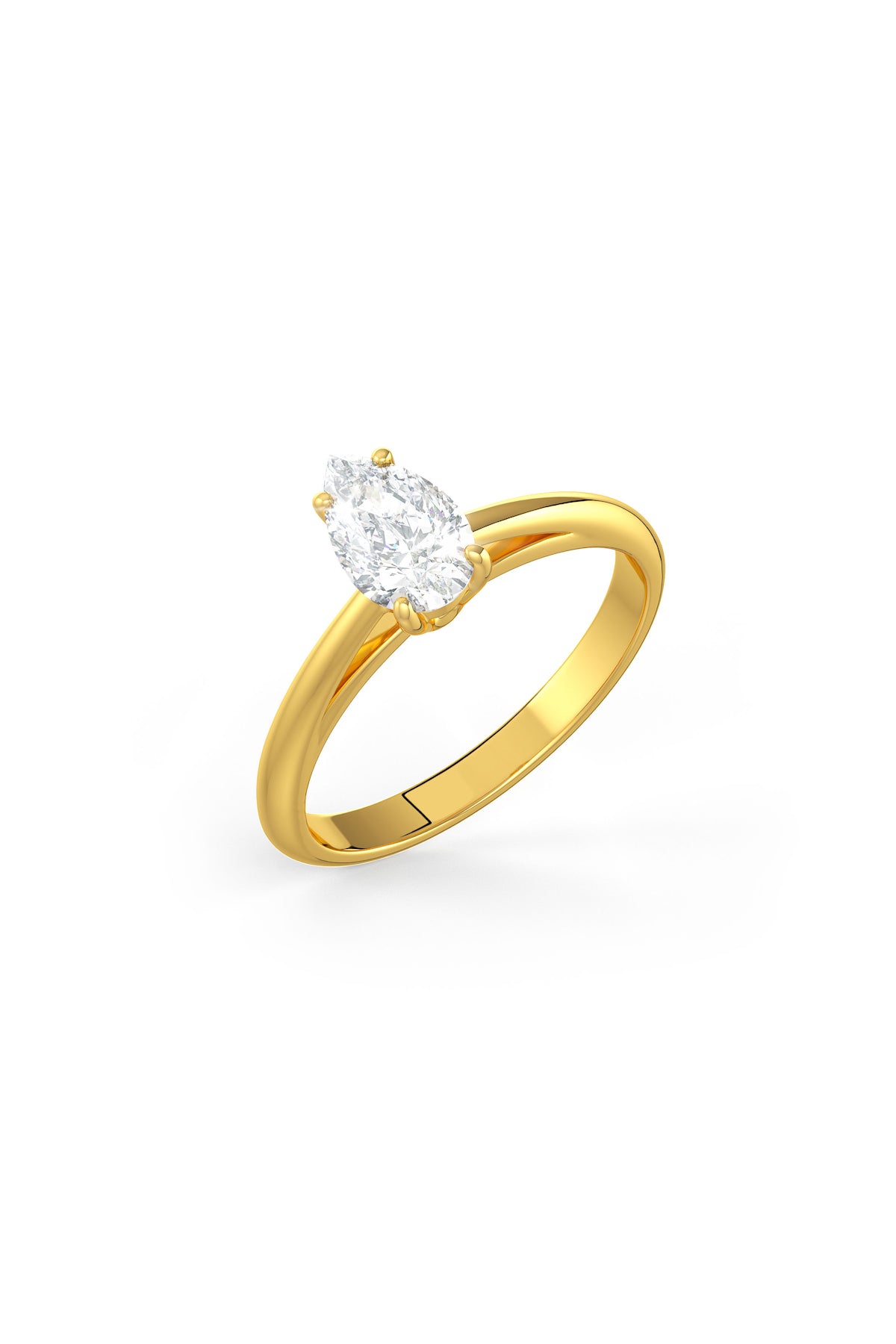 Pear Shaped 6x8mm Solitaire Engagement Ring