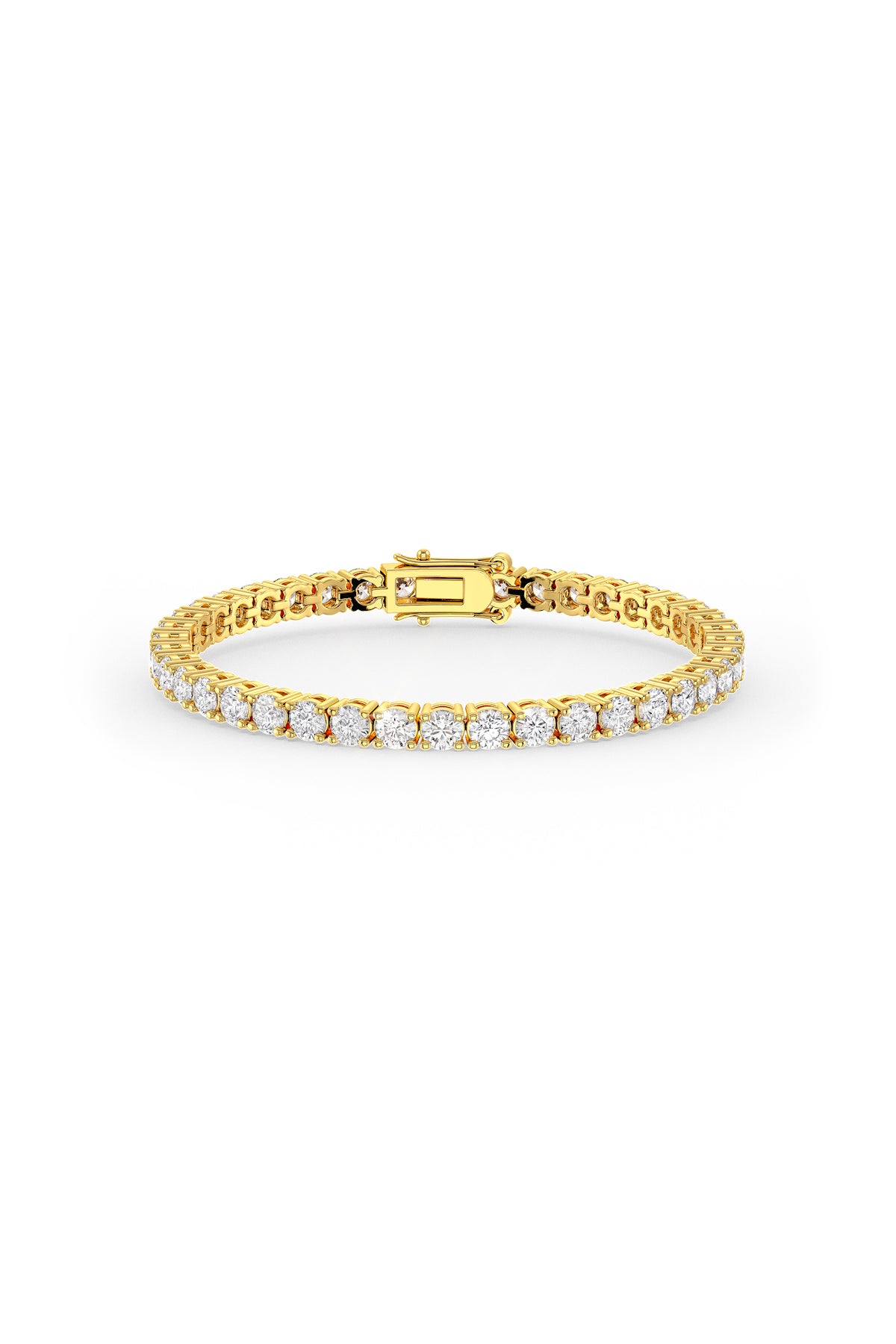 Brilliant Round Shaped Solitaire Tennis Bracelet