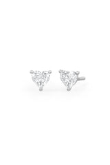 Heart Shaped 6x6mm Solitaire Stud Earrings