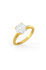 Brilliant Round Shaped 8mm Solitaire Engagement Ring