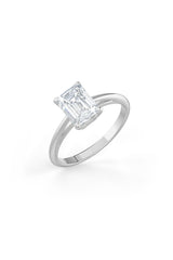 Emerald Cut 6x8mm Solitaire Engagement Ring