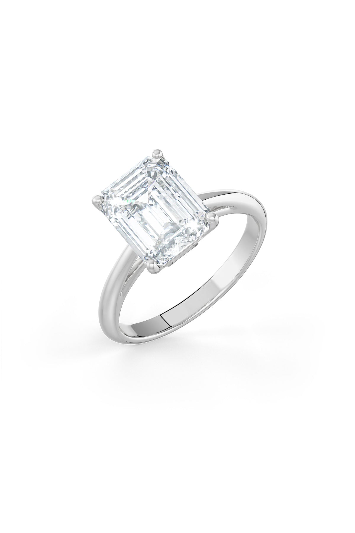 Emerald Cut 8x10mm Solitaire Engagement Ring