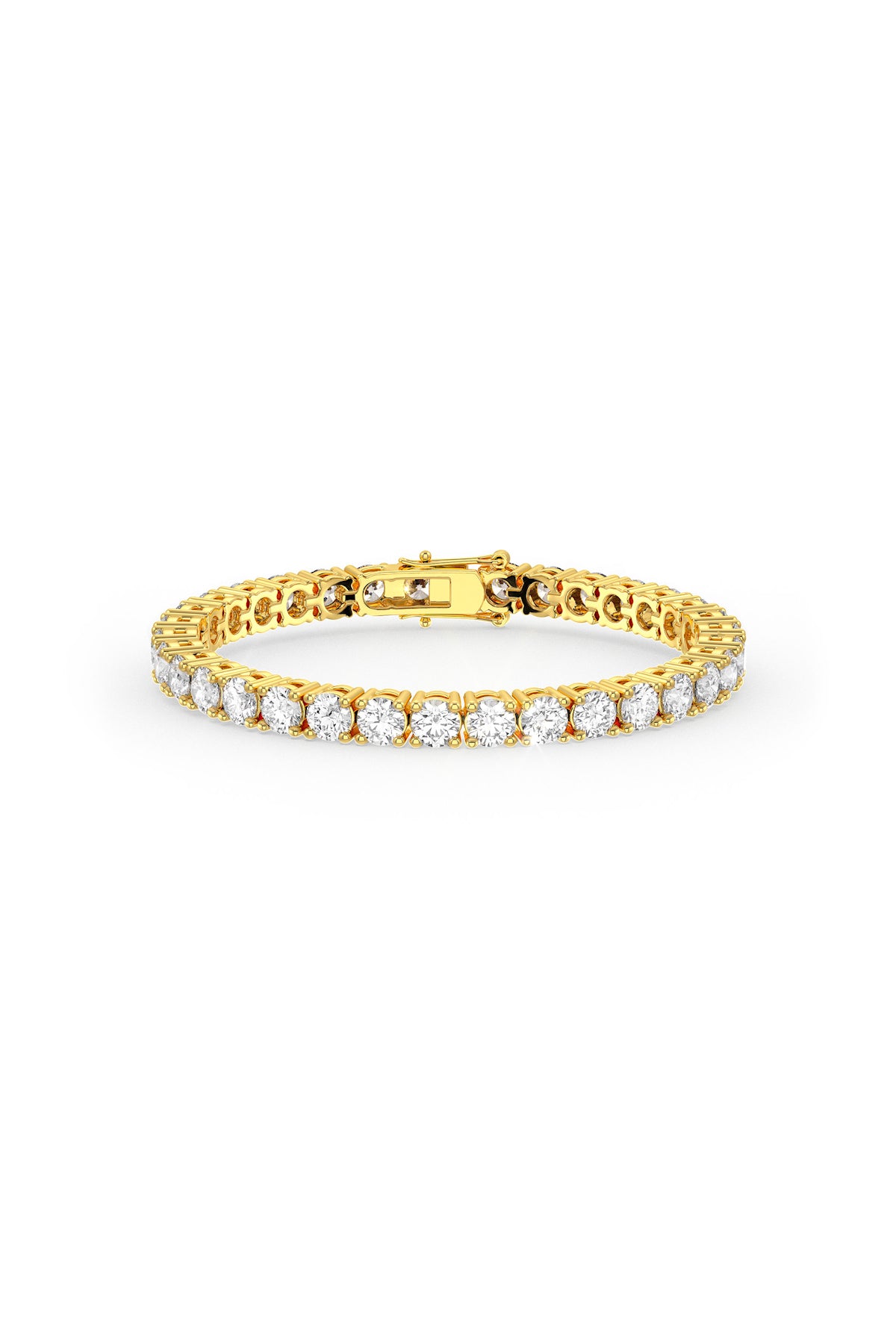 Brilliant Round Shaped Solitaire Tennis Bracelet