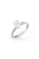 Oval Shaped 6x8mm Solitaire Engagement Ring