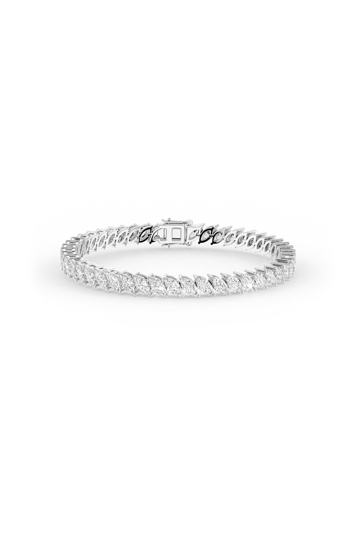 Marquise Shaped Solitaire Tennis Bracelet