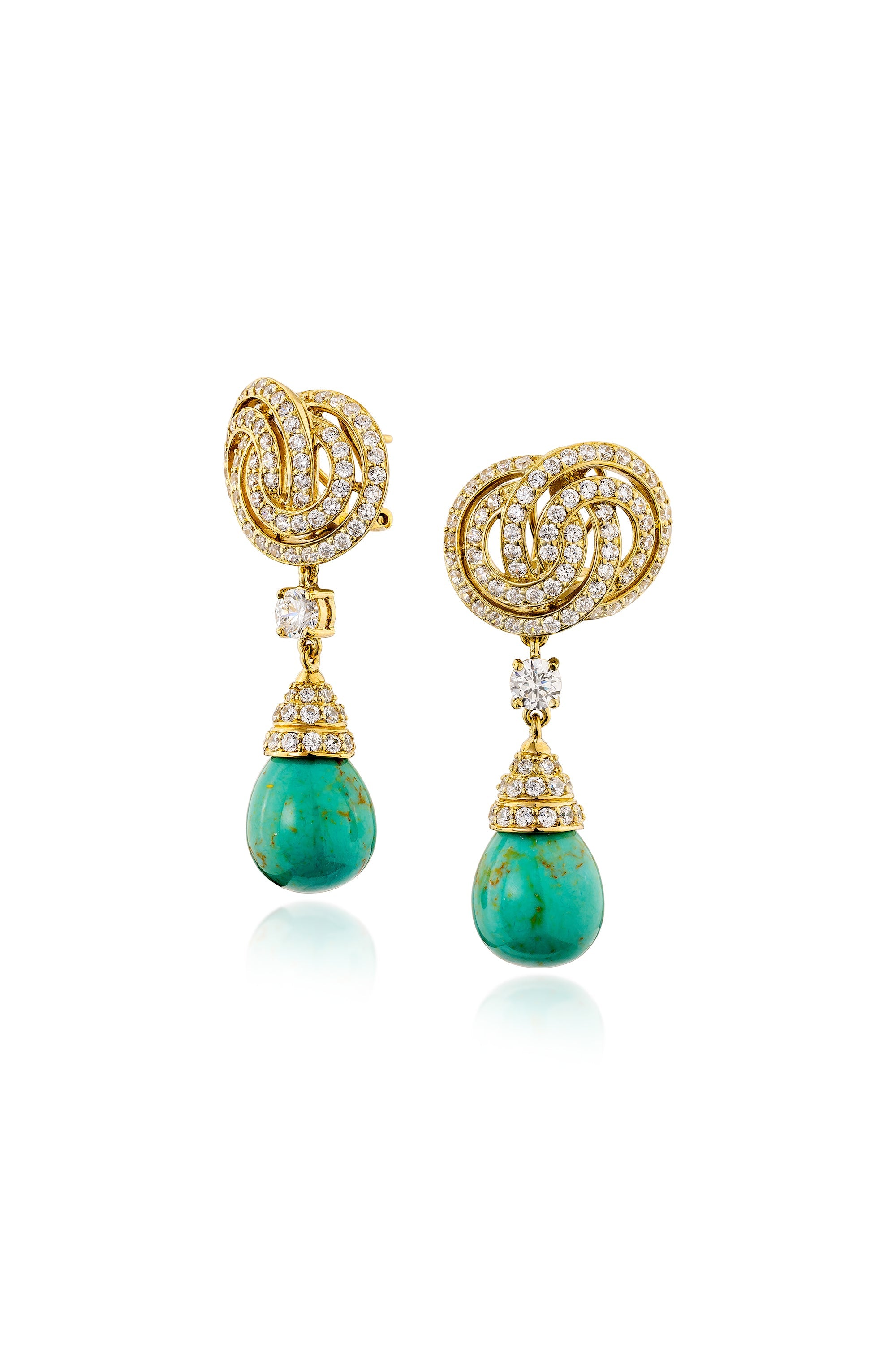 Golden Vine Drop Earrings