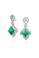 Emerald Prism Drop Earrings