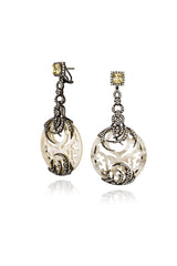 Gilded Grace Shell Dangler Earrings