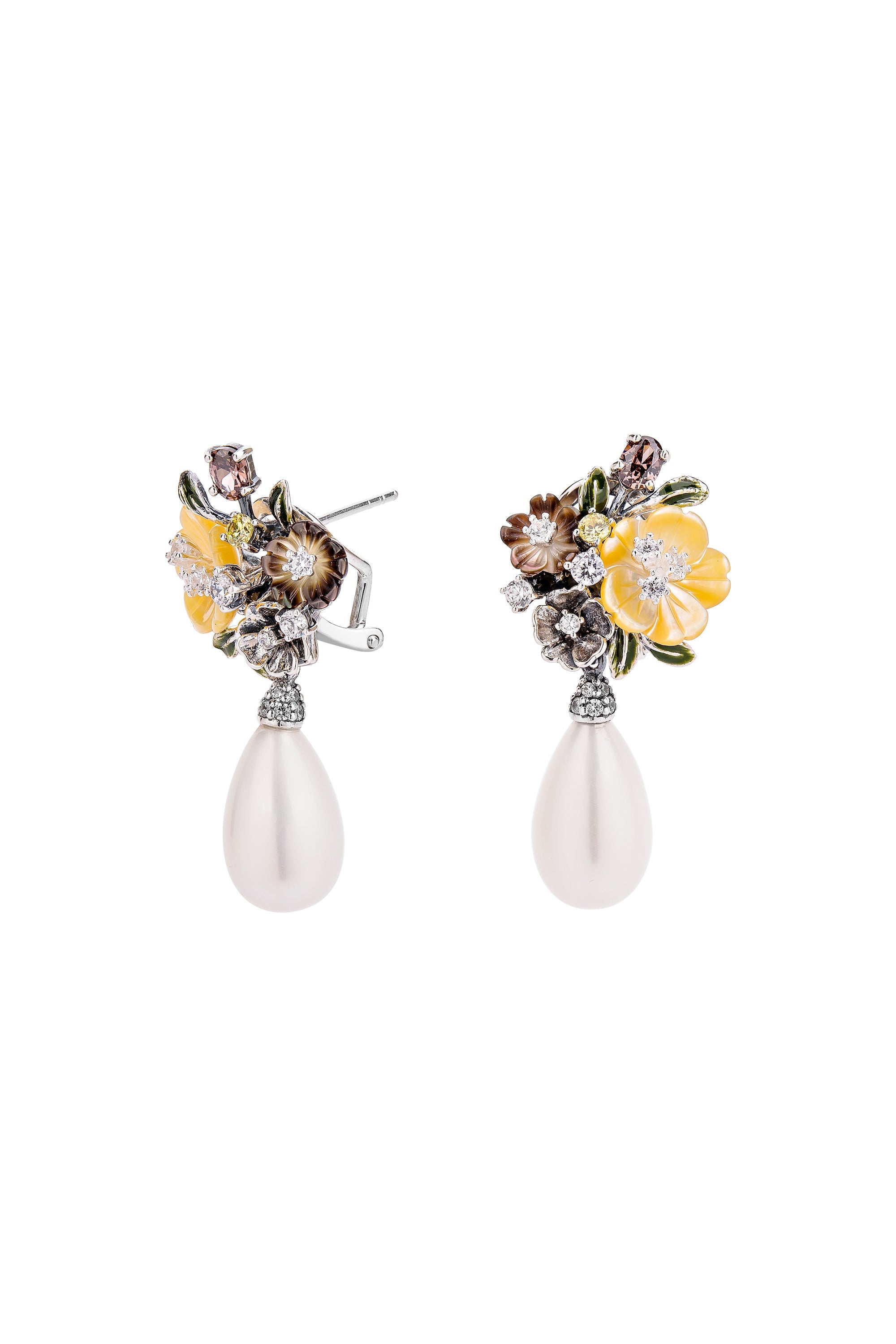 Pearl Bloom Drop Earrings