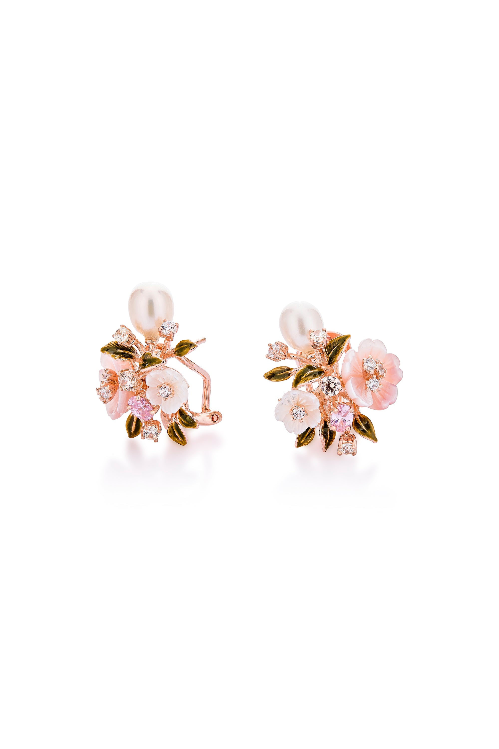 Pearl Bloom Stud Earrings