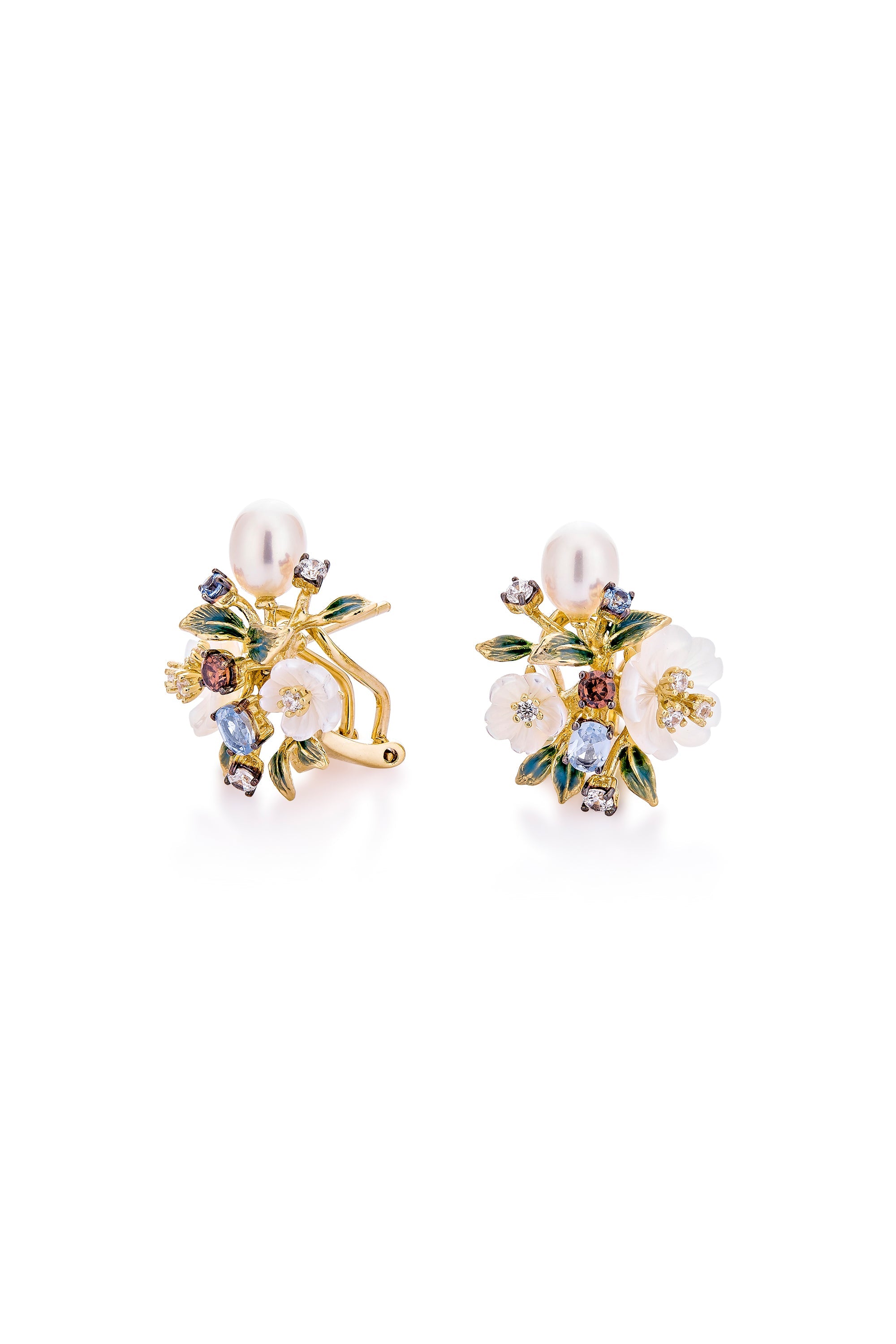 Pearl Bloom Stud Earrings
