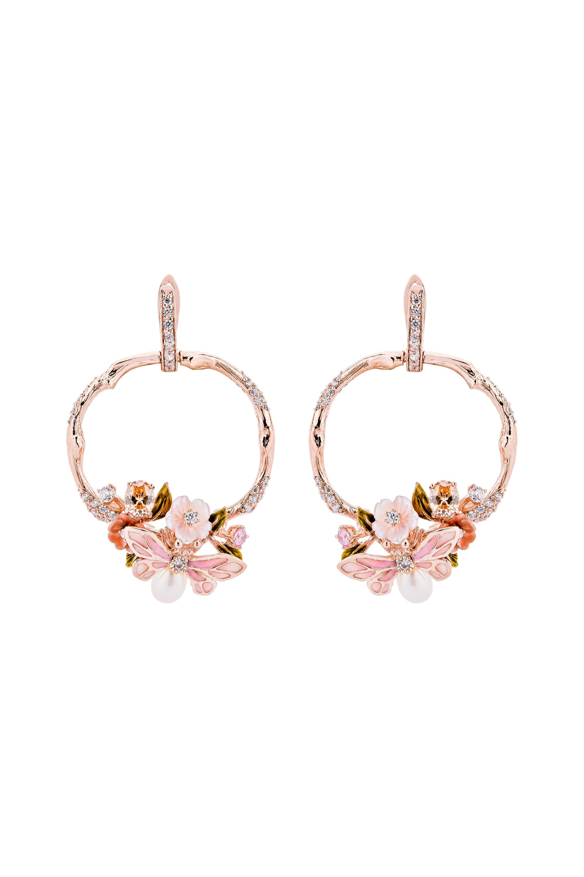 Wildflower Serenade Hoop Earrings 

