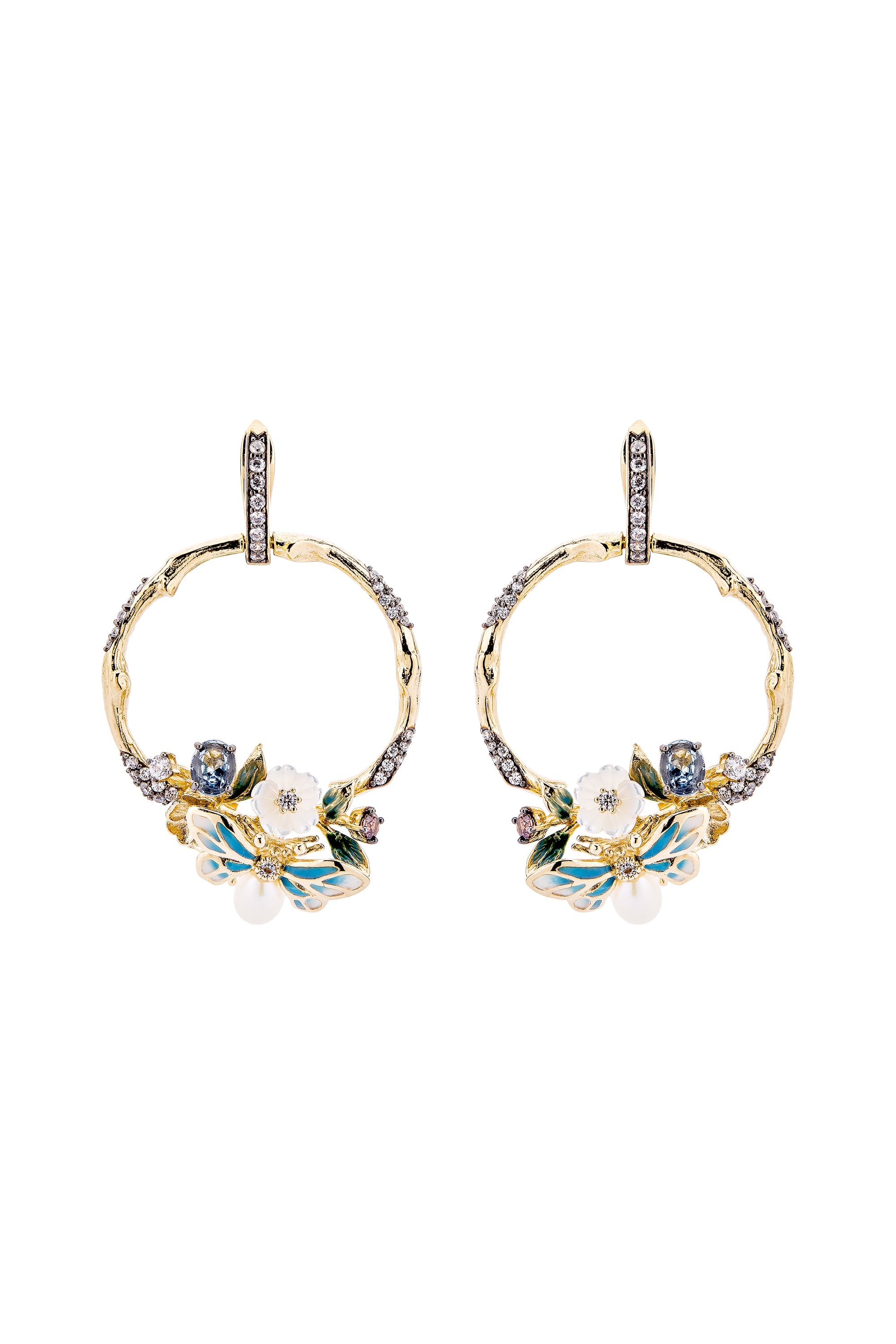 Wildflower Serenade Hoop Earrings 

