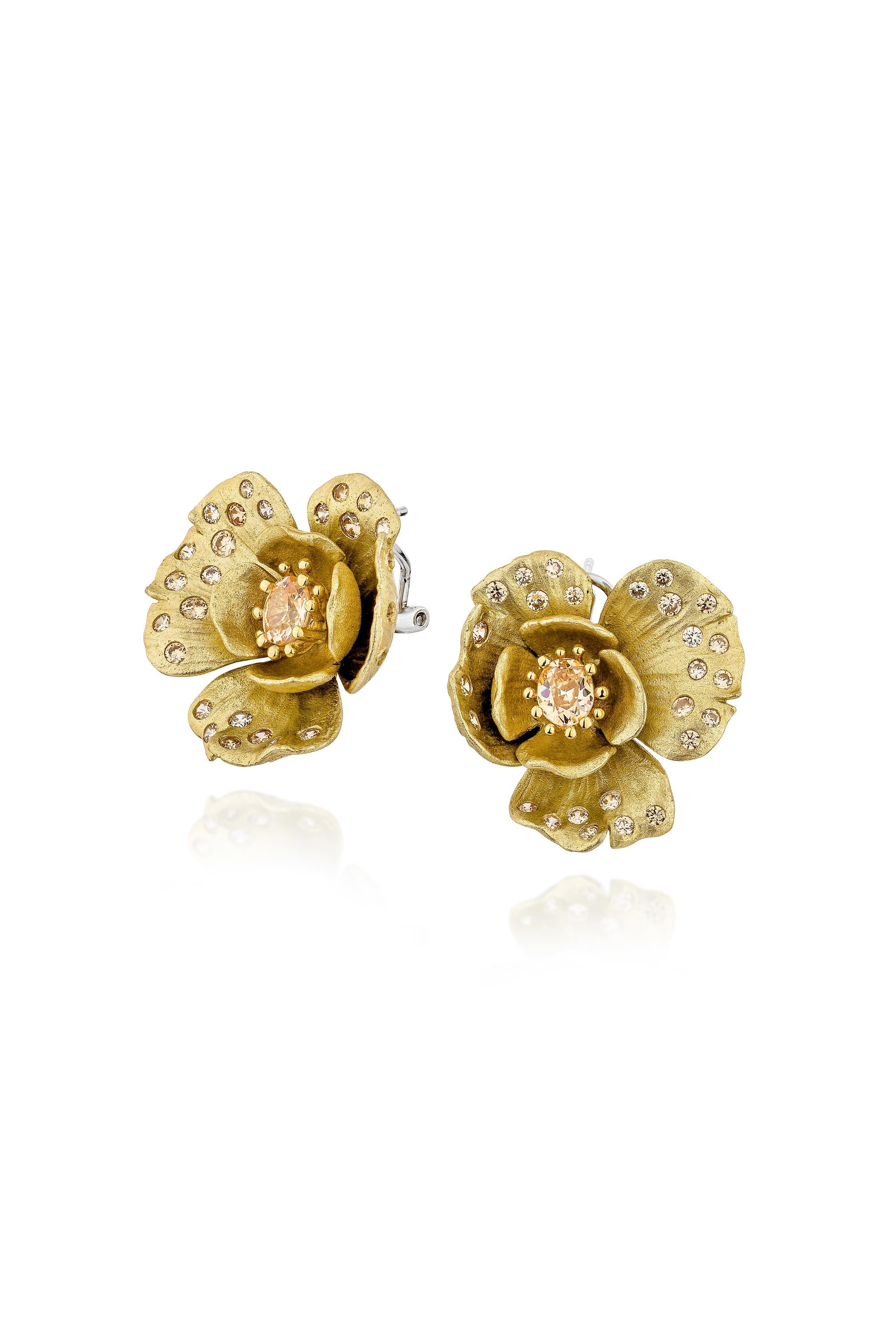 Poppy Petal Stud Earrings