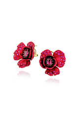 Poppy Petal Stud Earrings