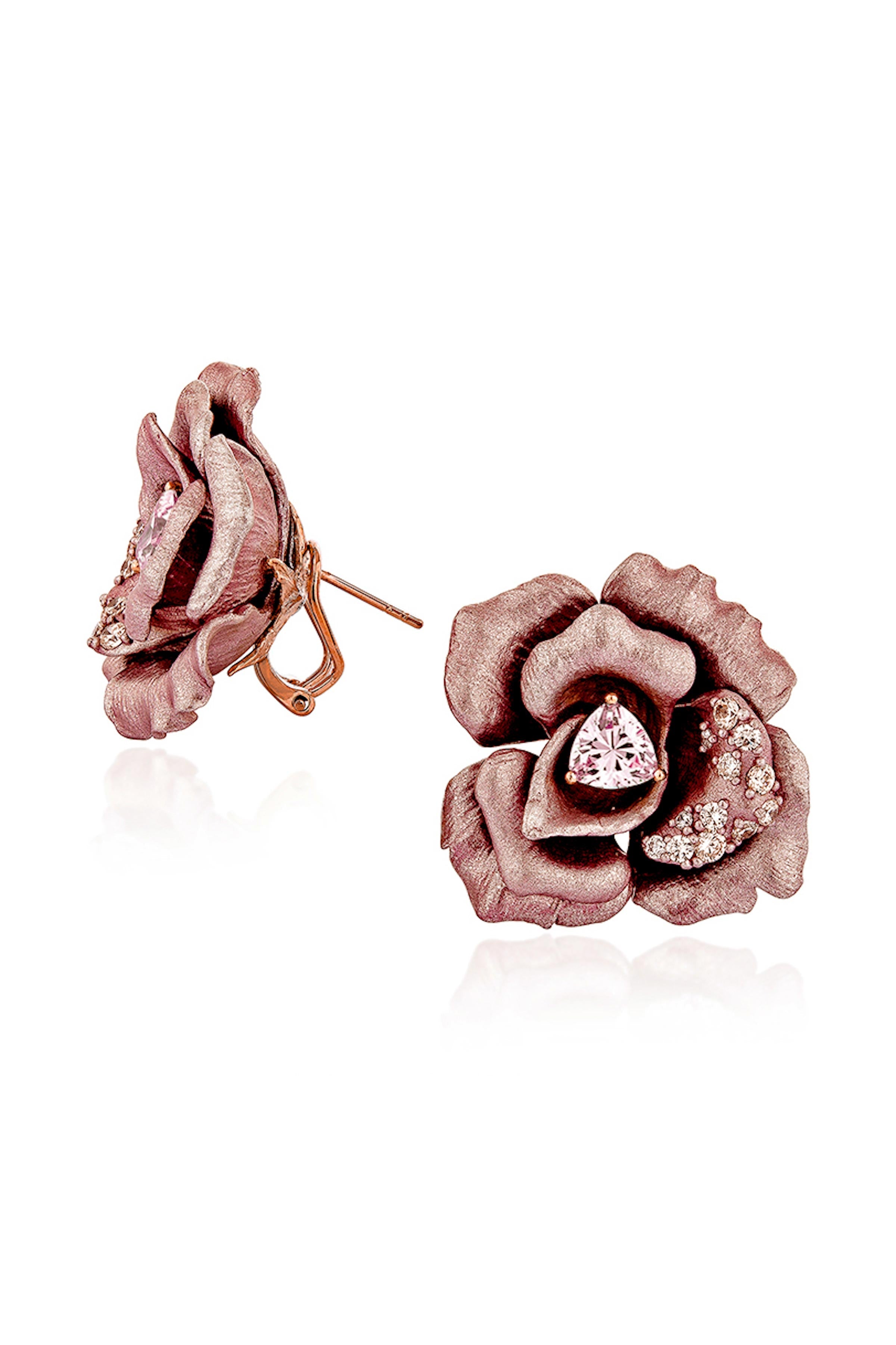 Vintage Rose Garden Stud Earrings