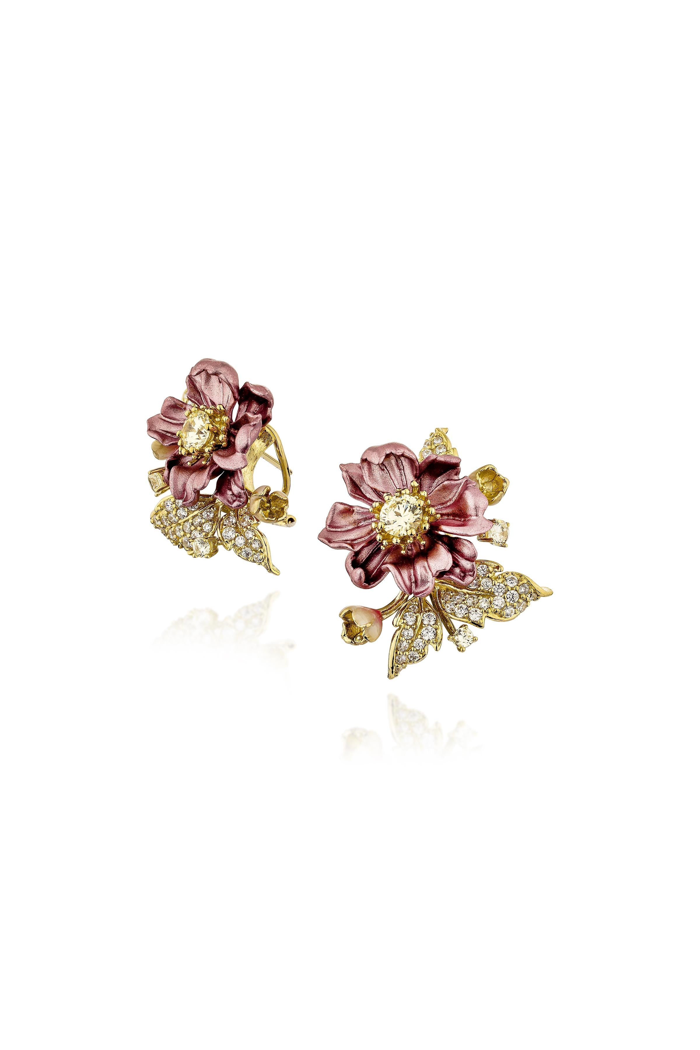 Magnolia Bloom Stud Earrings