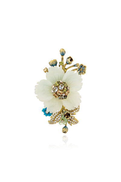 Blue Poppy Waltz Brooch