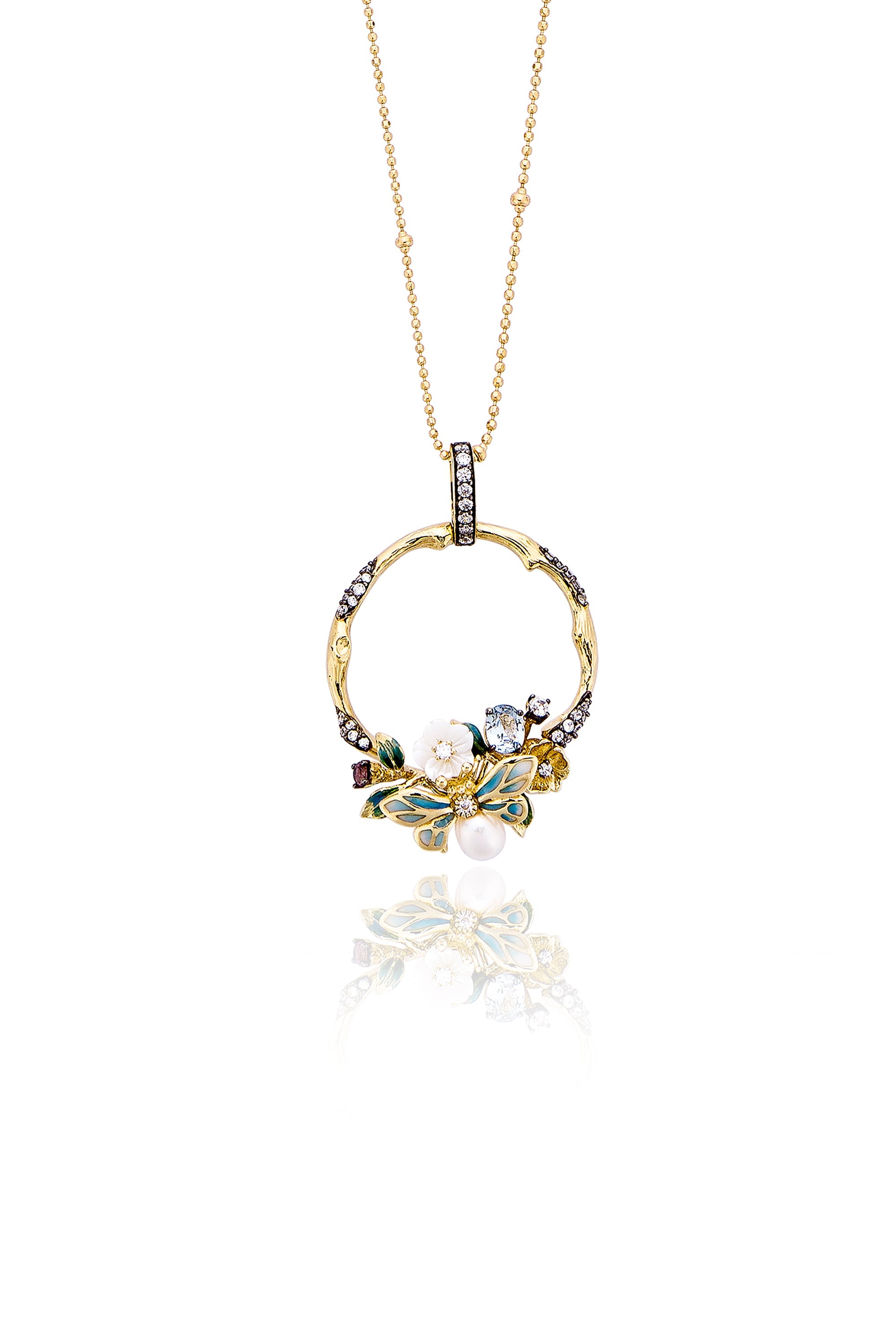 Wildflower Serenade Pendant With Silver Chain

