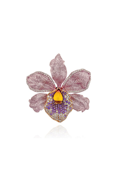 Purple Orchid Whispers Brooch