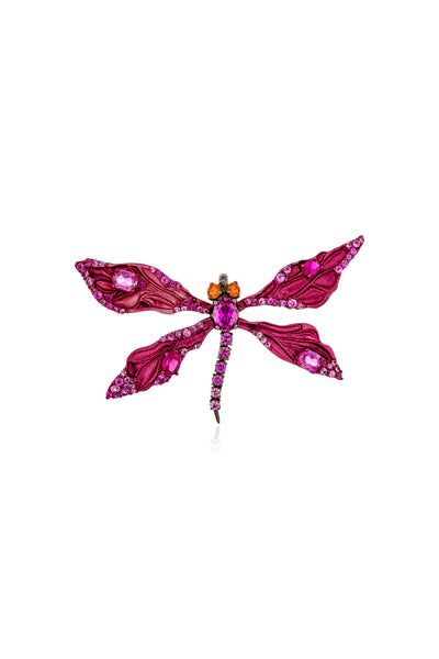 Pink Starlit Dragonfly Small Statement Brooch
