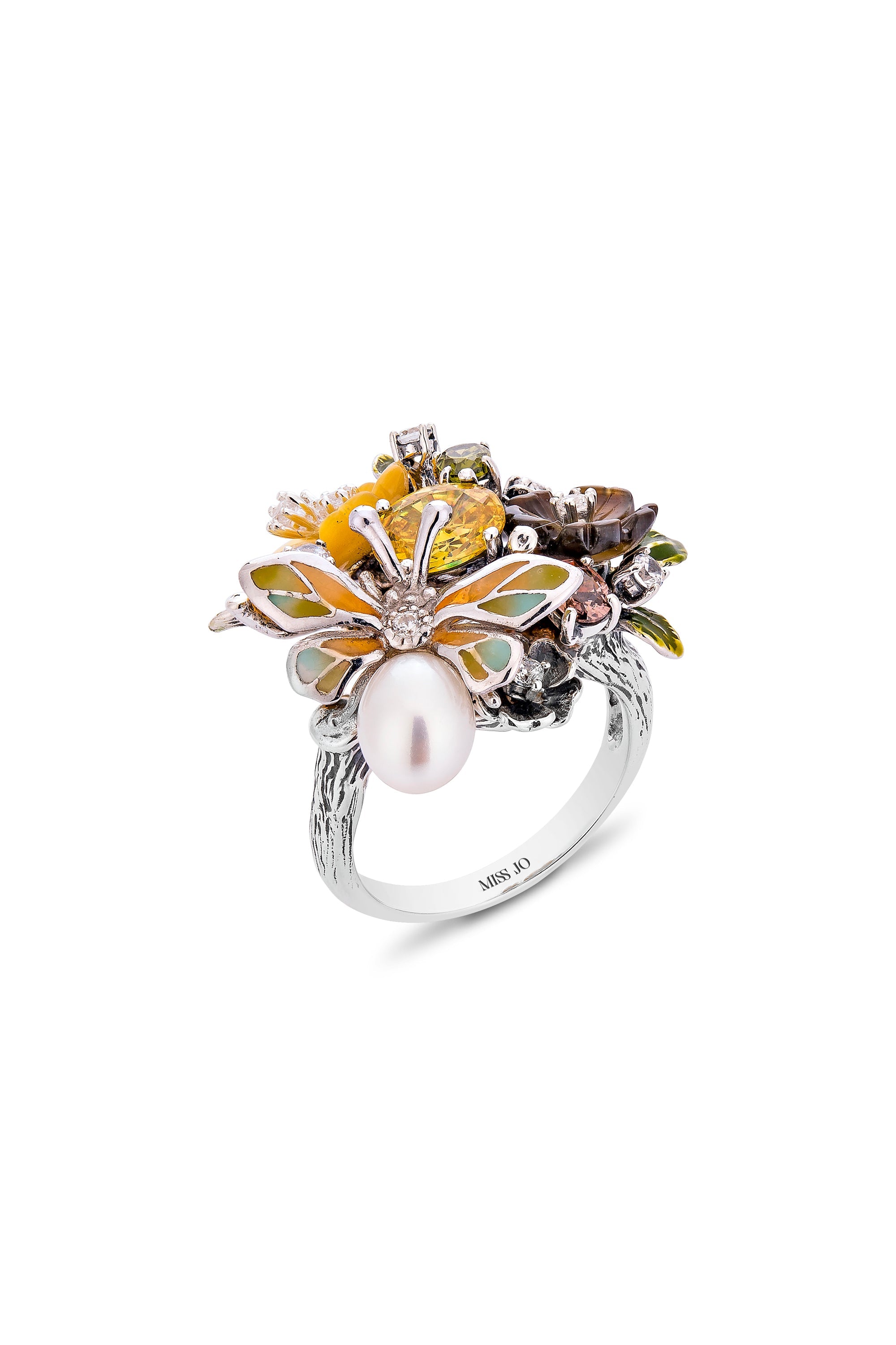 Pearl Bloom Cocktail Ring