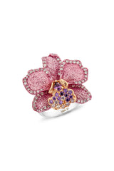 Pink Orchid Whispers Cocktail Ring