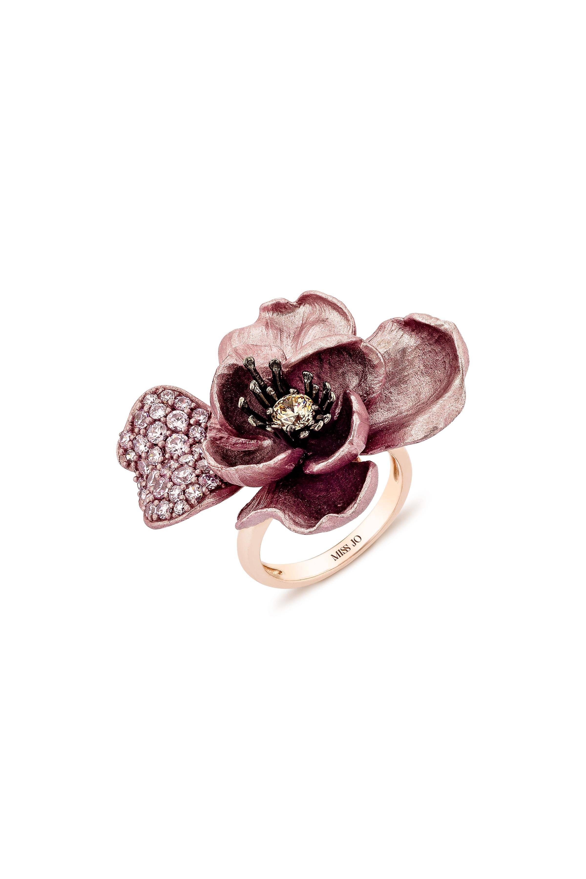 Opulent Magnolia Cocktail Ring