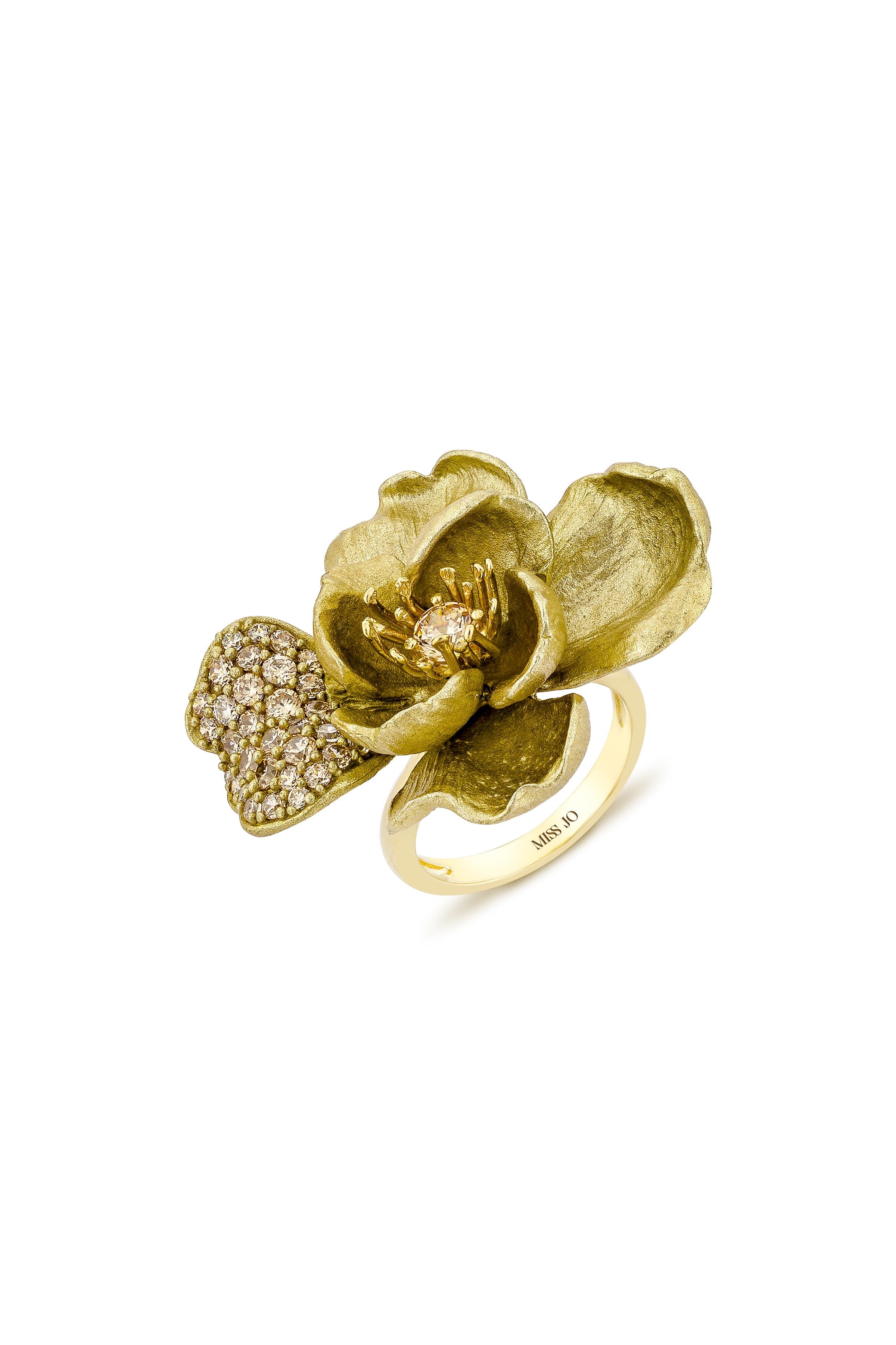 Opulent Magnolia Cocktail Ring