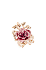 Whimsical Winged Rose Cocktail Ring