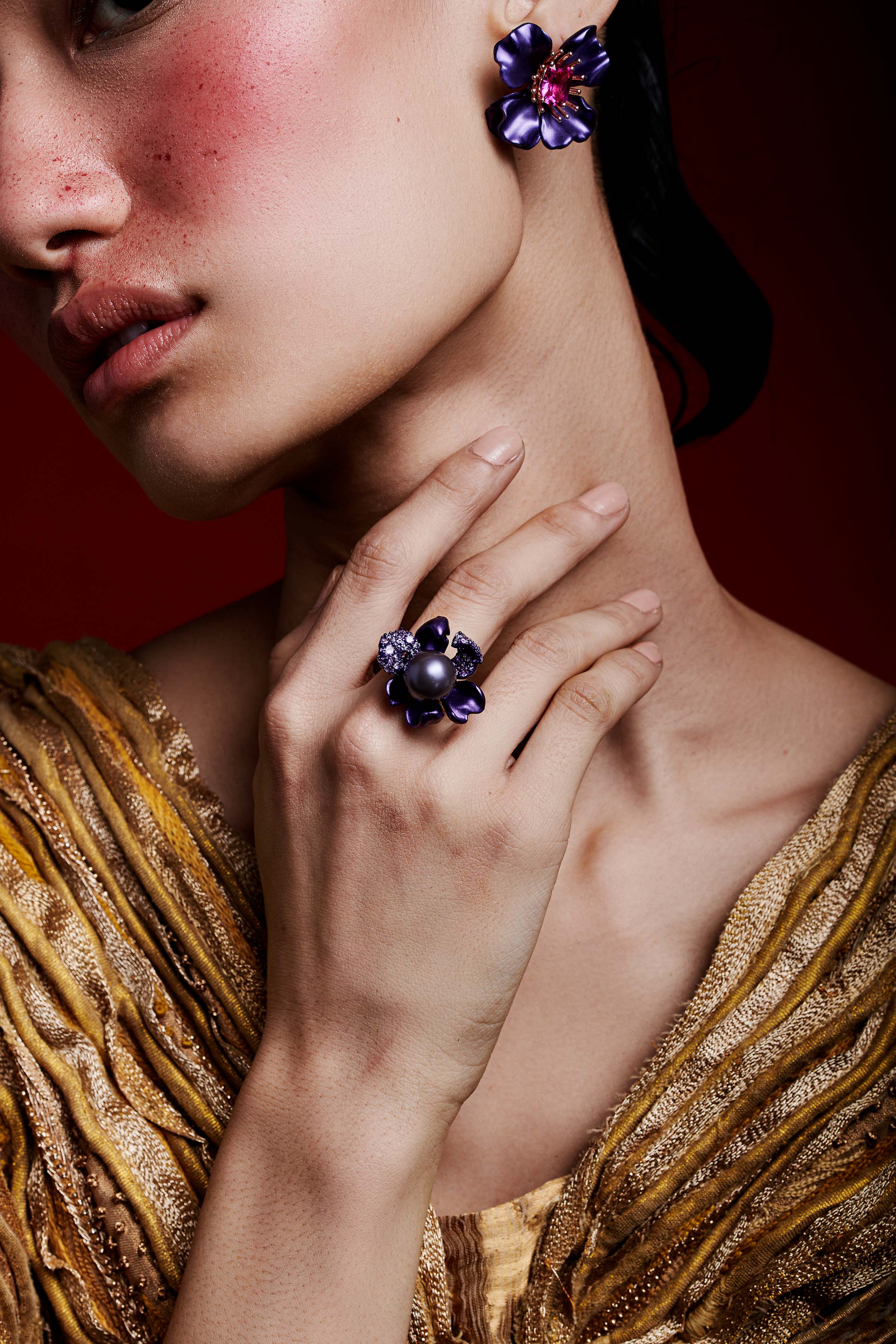 Royal Amethyst Bloom Cocktail Ring