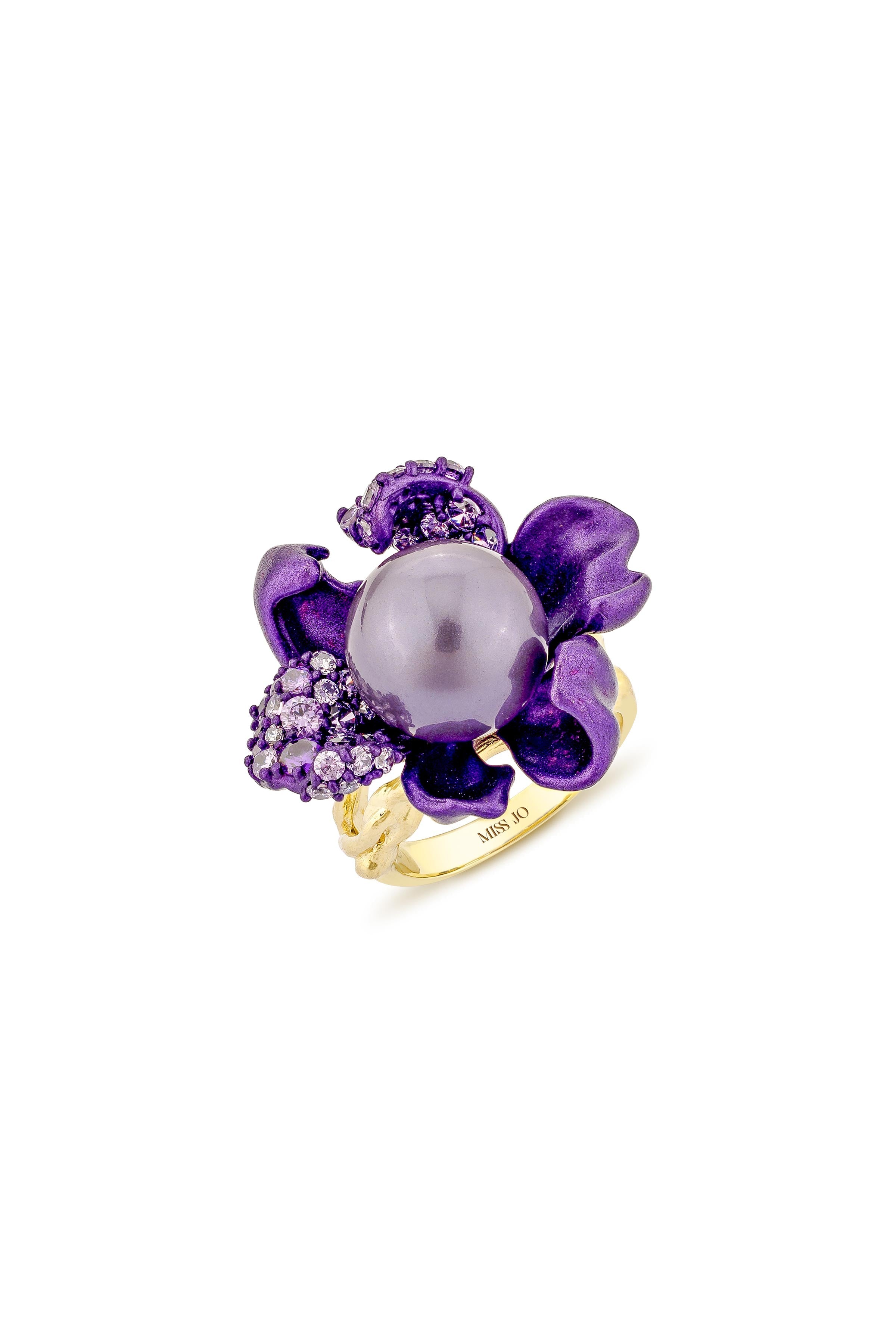 Royal Amethyst Bloom Cocktail Ring